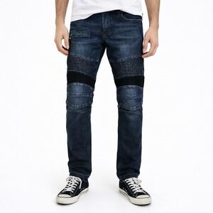 DKS Hin Japanese Premium Moto Selvedge Denim Jeans Mens 33x32 Moto Bikercore